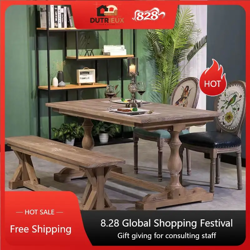 Italian Luxury Dining Table Design Modern Wooden Restaurant Kitchen Dining Table Side Living Room Tavolo Da Pranzo Furniture
