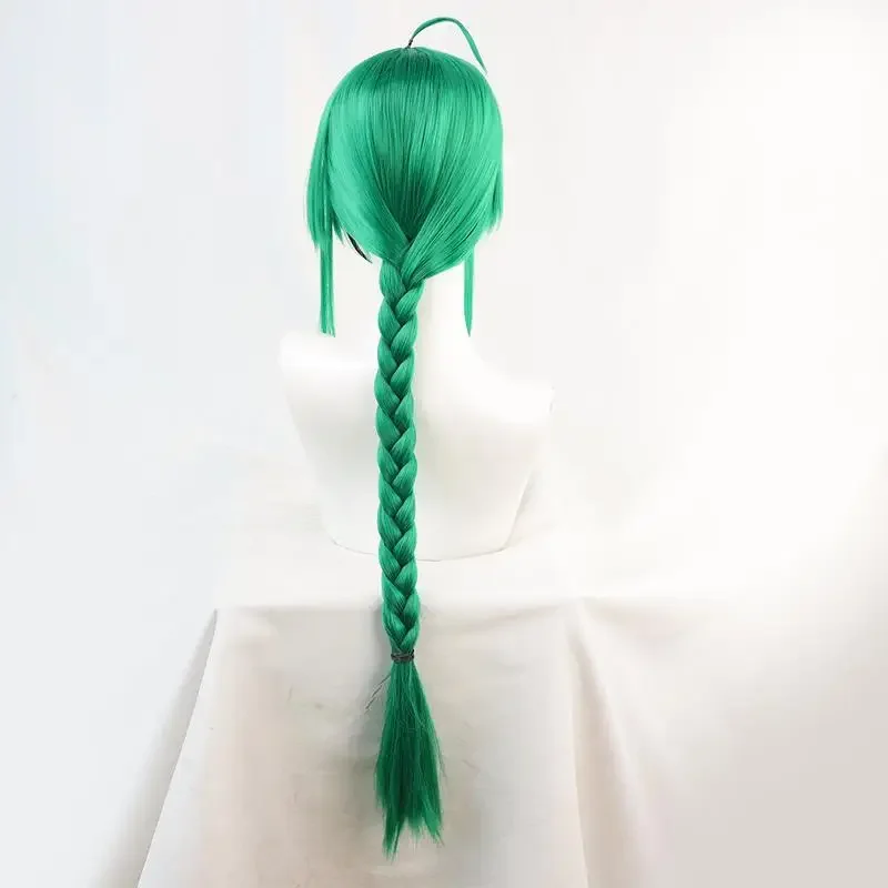 Vtuber Youtuber Hololive Cosplay Ryushen peluca de pelo verde sintético resistente al calor para Halloween accesorios para actuación en escenario