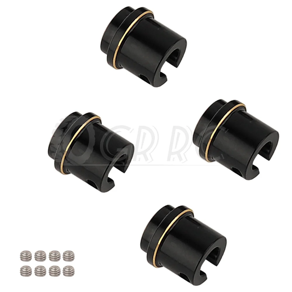 4pcs Black Coating All Brass Shock Lower Spring Retainer for 1/10 RC Crawler Axial SCX10 PRO Upgrade Parts