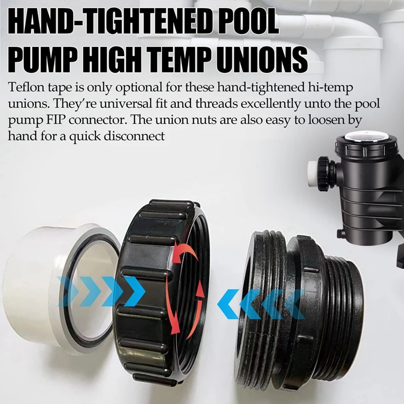 2 inch MIP X 2 inch hoge temperatuur fitting voor Pentair Whisperflo Intelliflo voor Schema 40 mannelijke adapter