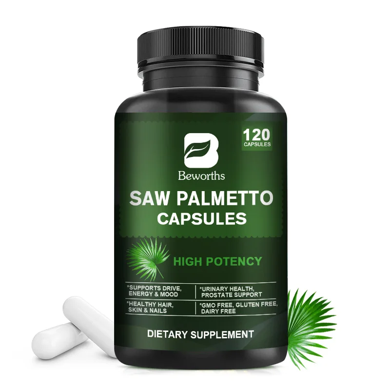 BEWORTHS Saw Palmetto Prostate Supplements for Men To Extenze Youth & Reduce Prostate Inflammation Reduce Balding &Hair Thinning