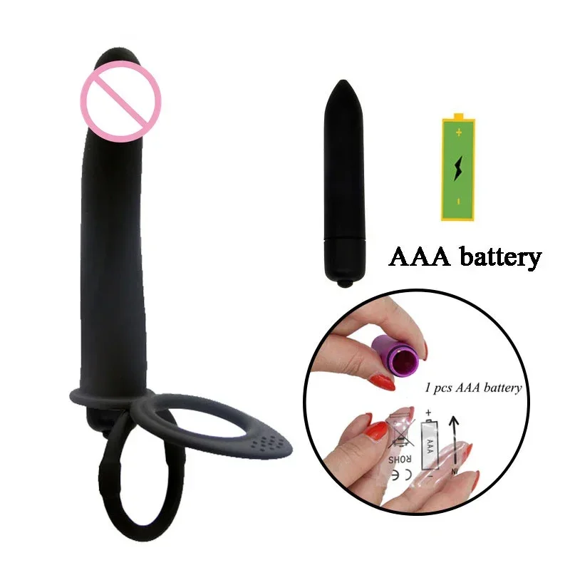 10 Speed Silicone Wearable Butt Plug for Men Prostate Massager with Ring Anal Pegging Dildo Harness Toy Strapless Strap Sex Toy view 5