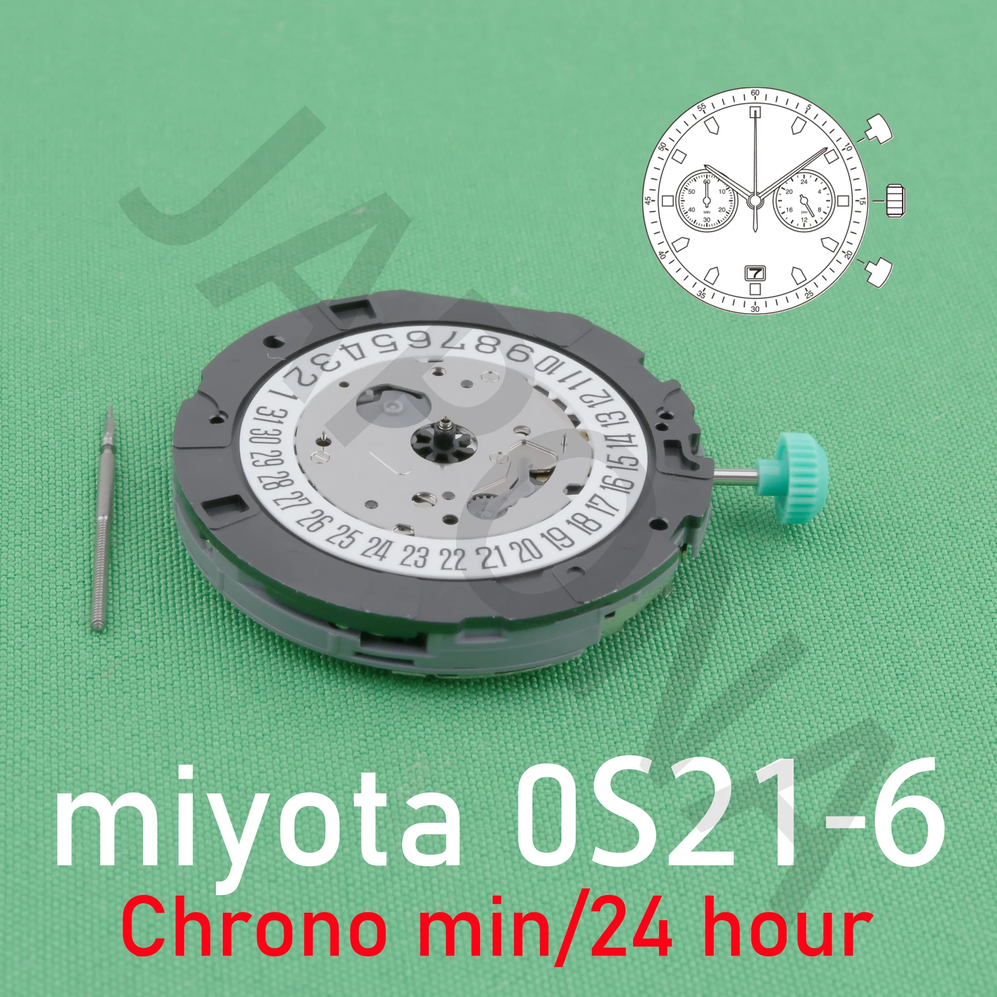 Movimento Japão Chronograph Movimento, Miyota OS21, 0s21, 0S21-6, pode incluir a função do tacômetro