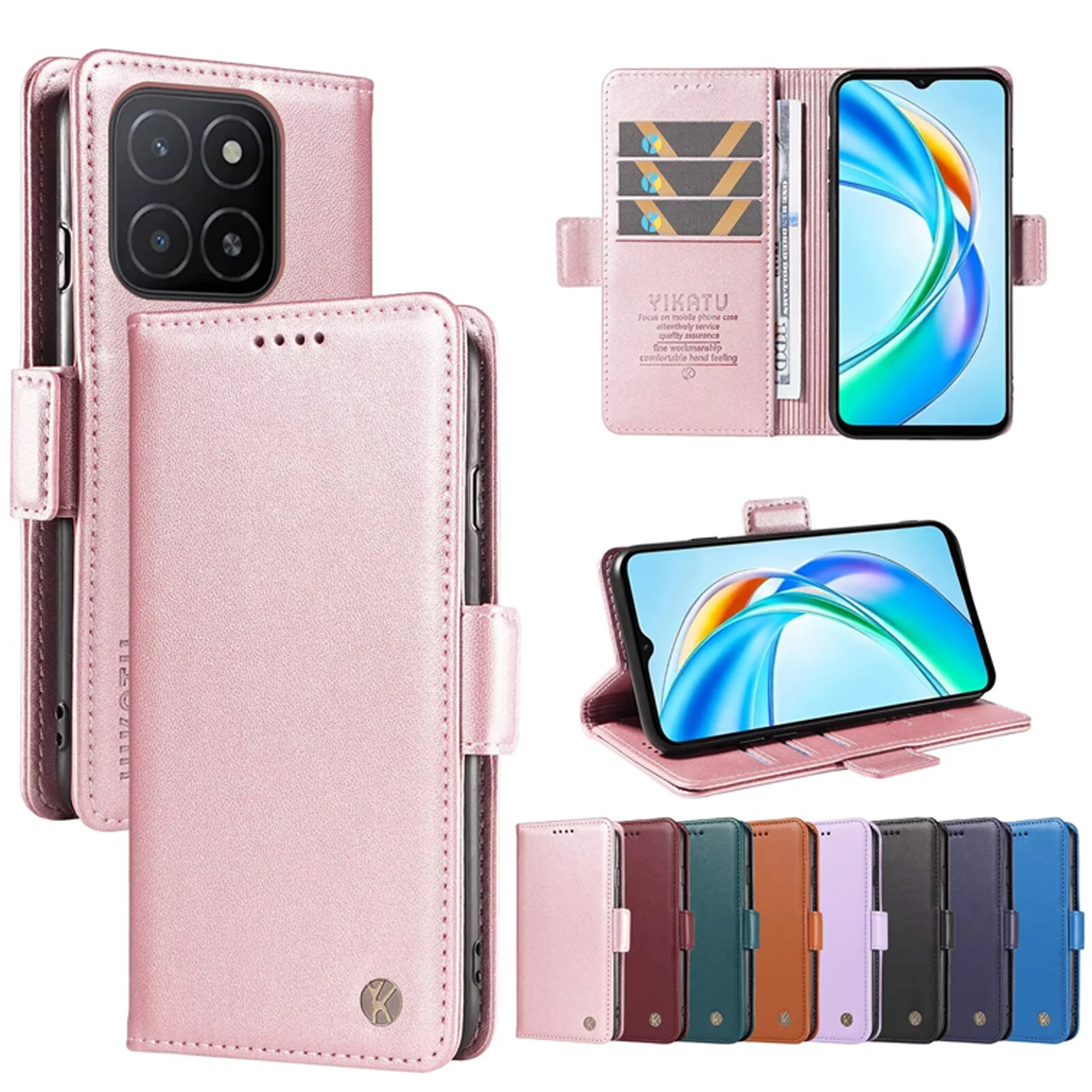 

Wallet Leather Case For Huawei Honor P70 Pro Nova 12S 4G 11 SE Mate 60 Plus X9C 5G X9B X8B X7C X7B X6 X5B X50 200 Lite Magic 6 7