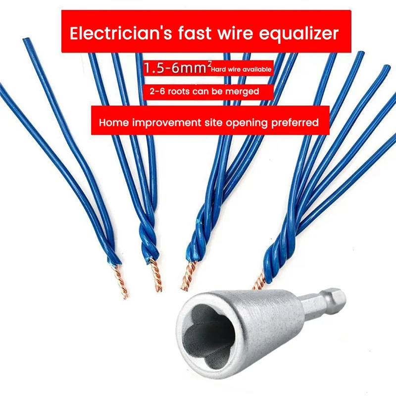 Melhor de ferramentas de torção de fio 2025, alça de 6mm, 1.5-6 quadrado, 2-6 vias, fio twister para peças de drivers de broca elétrica