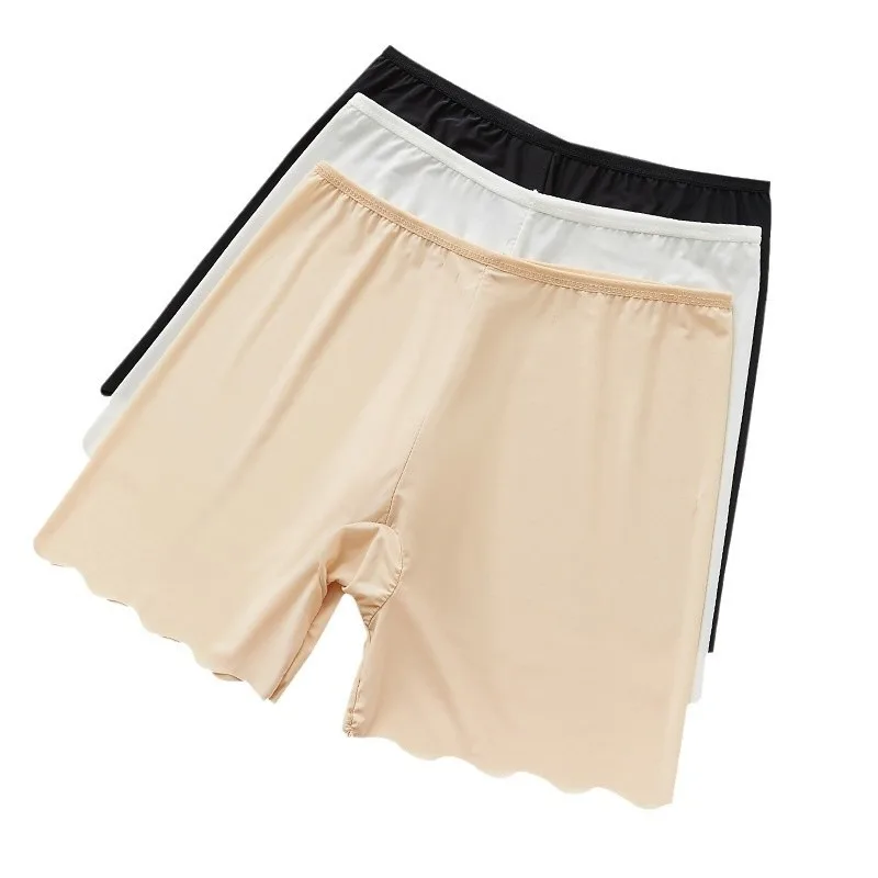 Ice silk non-marking safety pants anti-glare can be worn underneath the three-quarter insurance shorts thin bottoming pants