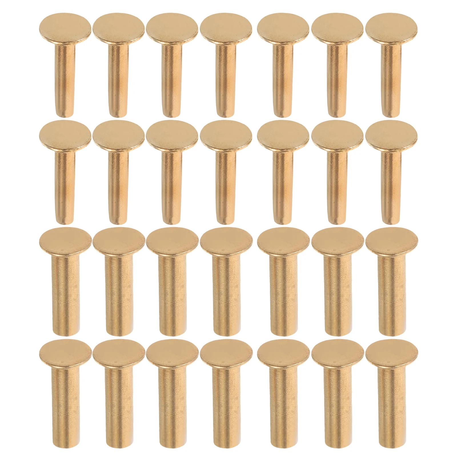 14 Pairs Cutlery Handle Rivets Copper Installation DIY Assembly Knife Hardware Repair Pins