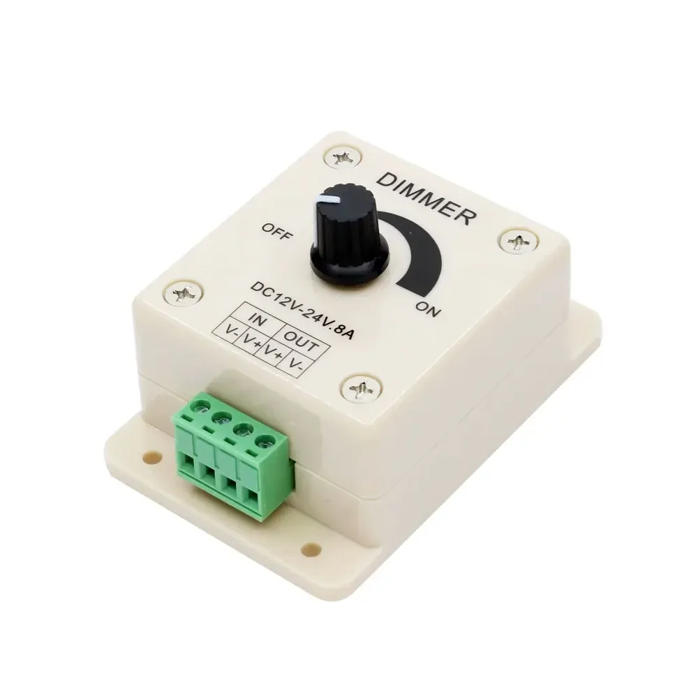 DC12V-24V LED التبديل 8A الجهد المنظم تحكم قابل للتعديل لشريط ضوء مصباح يعتم المخفتات