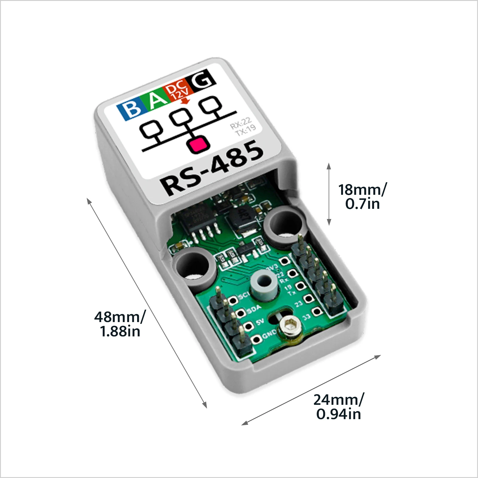 M5Stack Official ATOMIC RS485 Base TTL-RS485 Converter Level Conversion Base