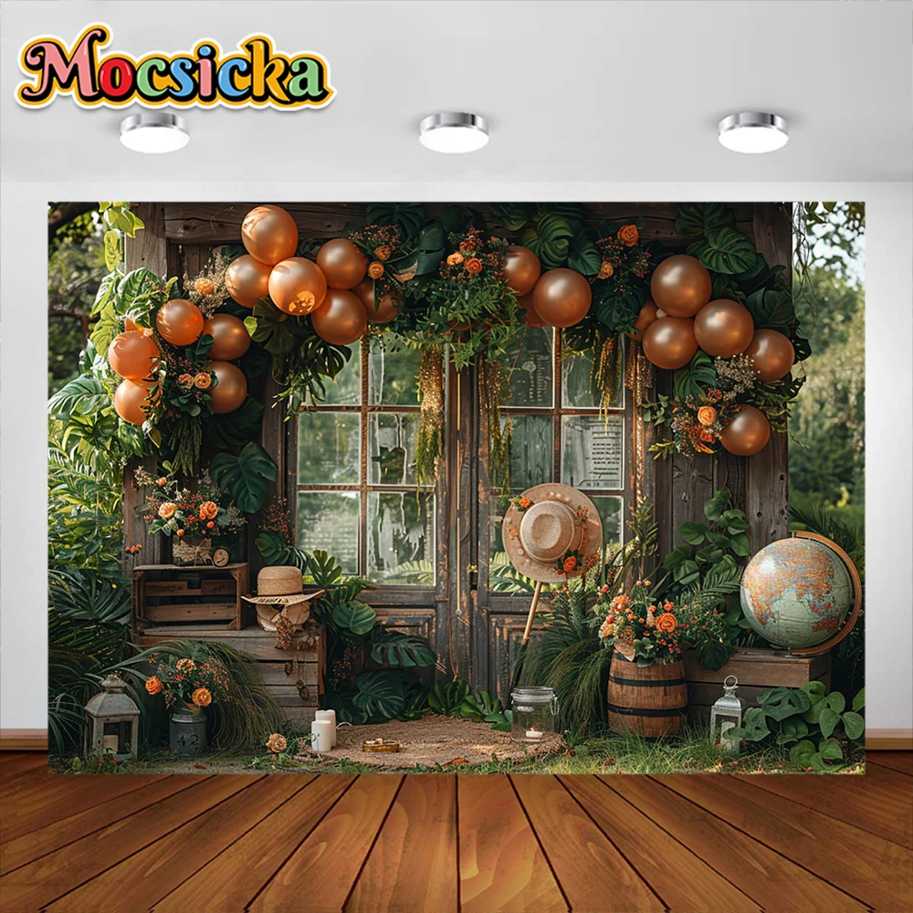 Safari Jungle Photography Background Forest Animals Woodland Kids Children Birthday Party Portrait Decor Backdrop Photo Studio