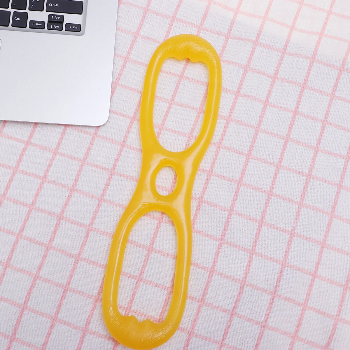 

8 Word Chest Developer Silicone Muscle Resistance Bands Yoga Pulling Exerciser Fitness Pull Rope Yellow 8 Word Chest Developer