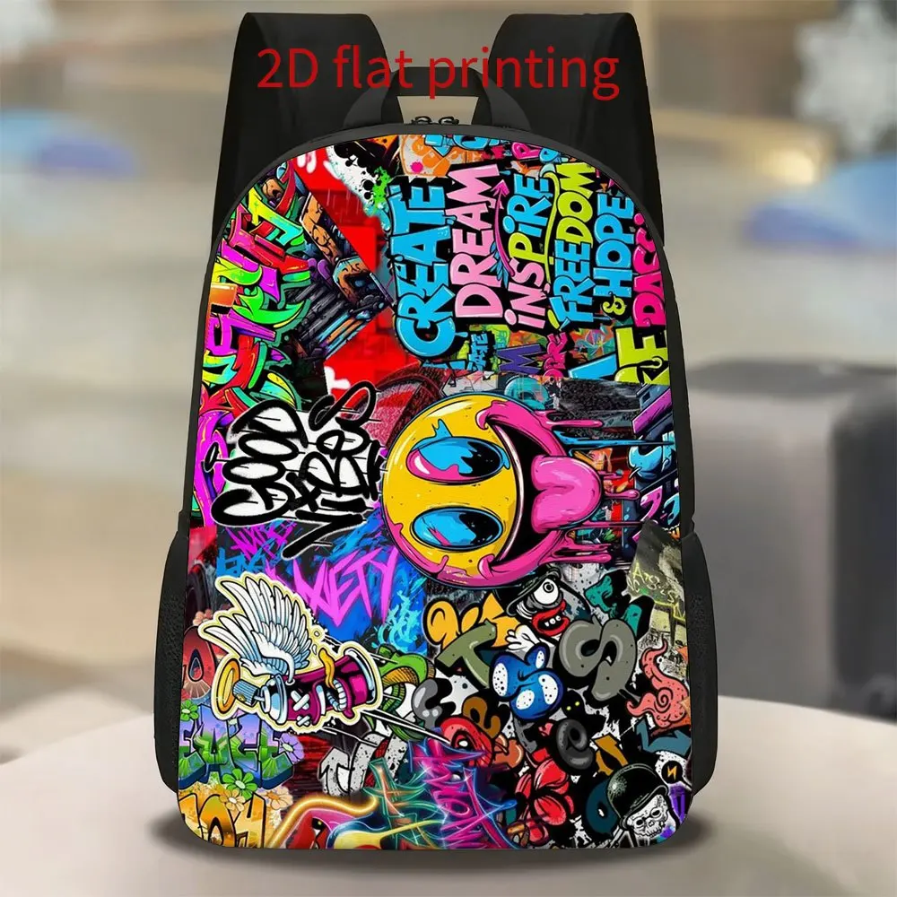 

2 pack of vivid graffiti art backpack | Heat-resistant, soft, skin-friendly and durable, suitable for daily commuting