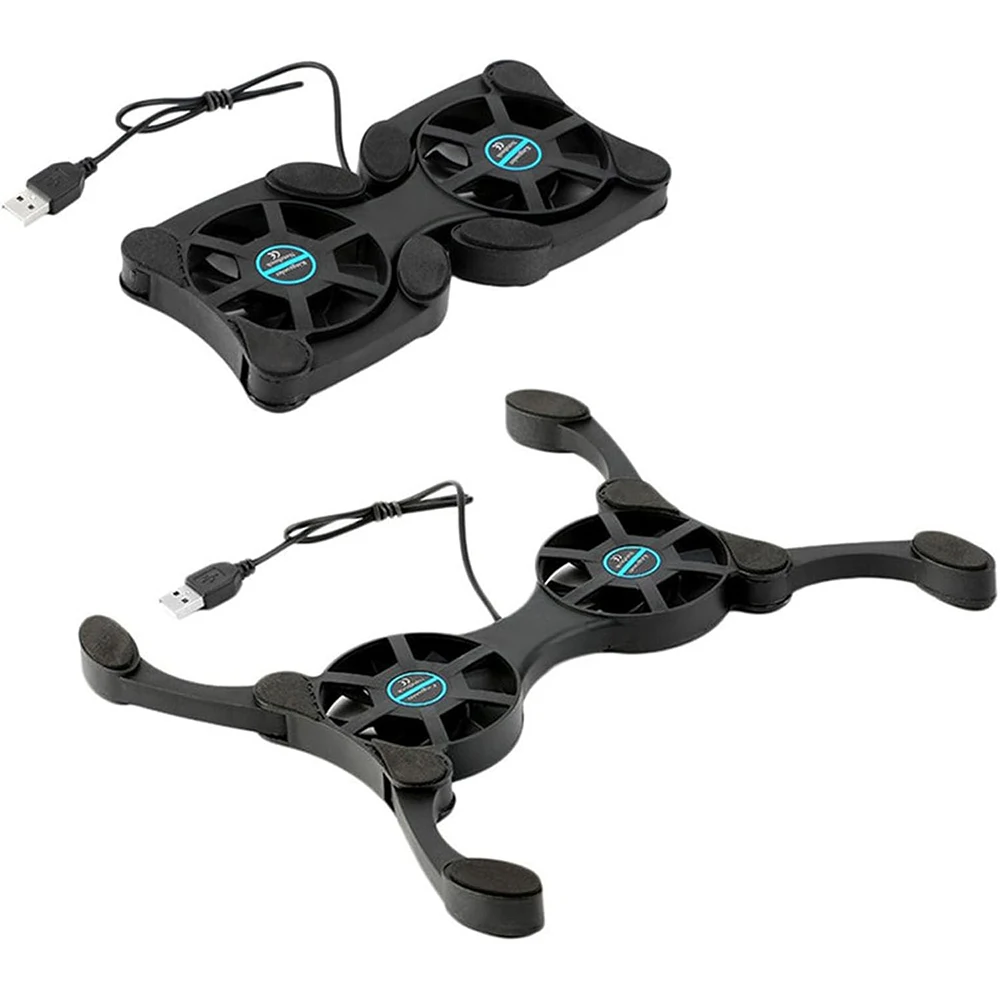 Kühlerständer, Laptop-Kühler, geräuscharme Kühlung, tragbar, ultradünn, Gaming-Laptop-Kühlpad, verhindert Überhitzung für 7–15 Zoll Laptop