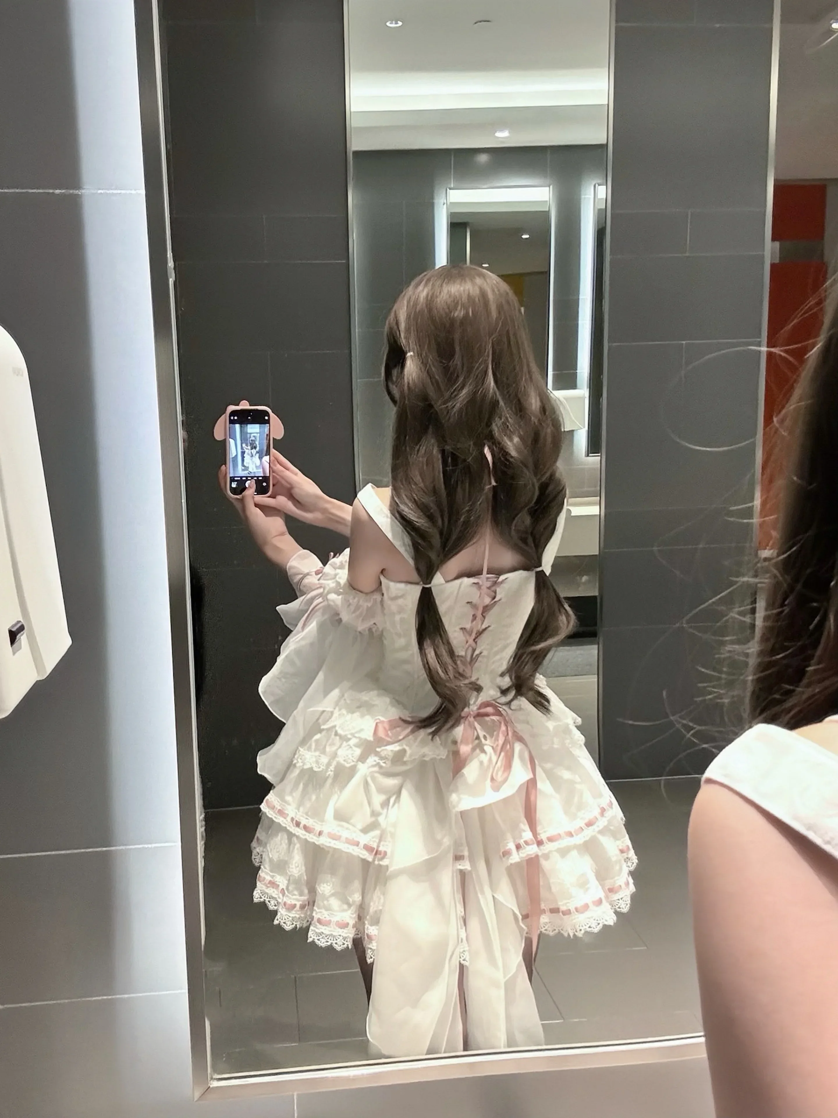 حار الأصلي لوليتا فستان الأميرة 2025 الربيع والخريف جديد الحلو ولطيف القوس اليومية الدانتيل الربط النساء فساتين الحفلات القصيرة #4