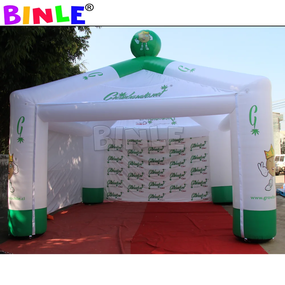 Carpa inflable azul personalizada, carpa gazebo, cabina de exposición, marquesina de cubo para Feria Comercial