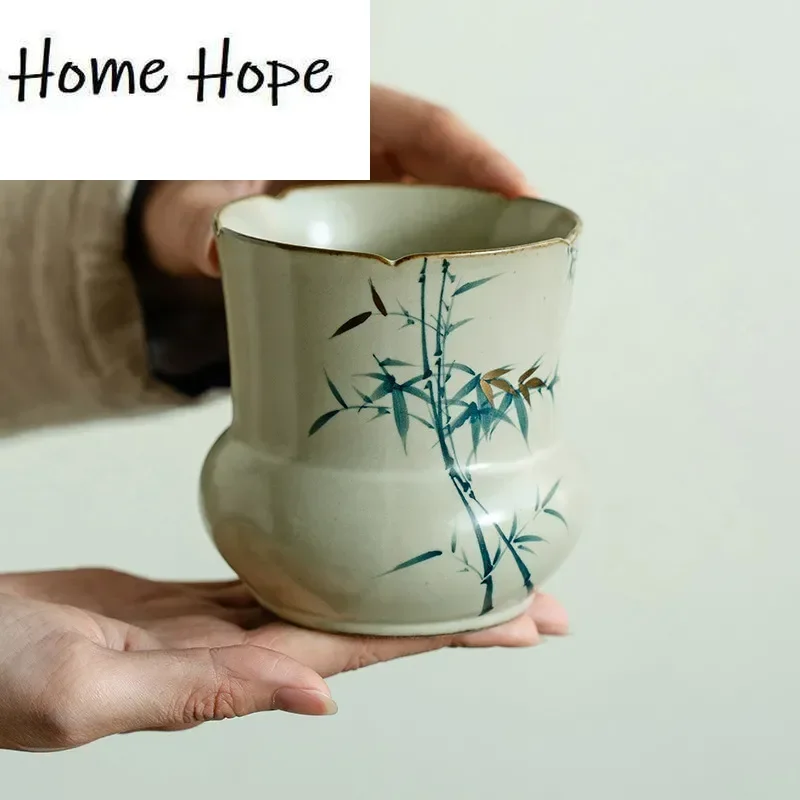 jianshui-–-bol-de-lavage-de-the-en-bambou-antique-peint-a-la-main-de-470ml-seau-de-residus-de-the-reservoir-de-scories-de-lavage-d'eau-artisanat-de-the-chaxi-domestique