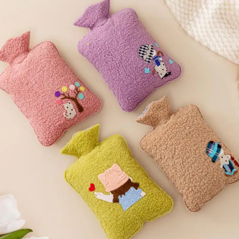 Cute Hot Water Bottle Bag for Girls Shoulder Hand Warmer Heat Pack Warm Belly Instant Hot Pack Winter Water Heating Pad