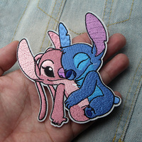 Stitch Clothes Badges Iron On Patches Appliques Embroidered Music cartoon Stripes for Clothes Jacket Jeans Diy Decoration