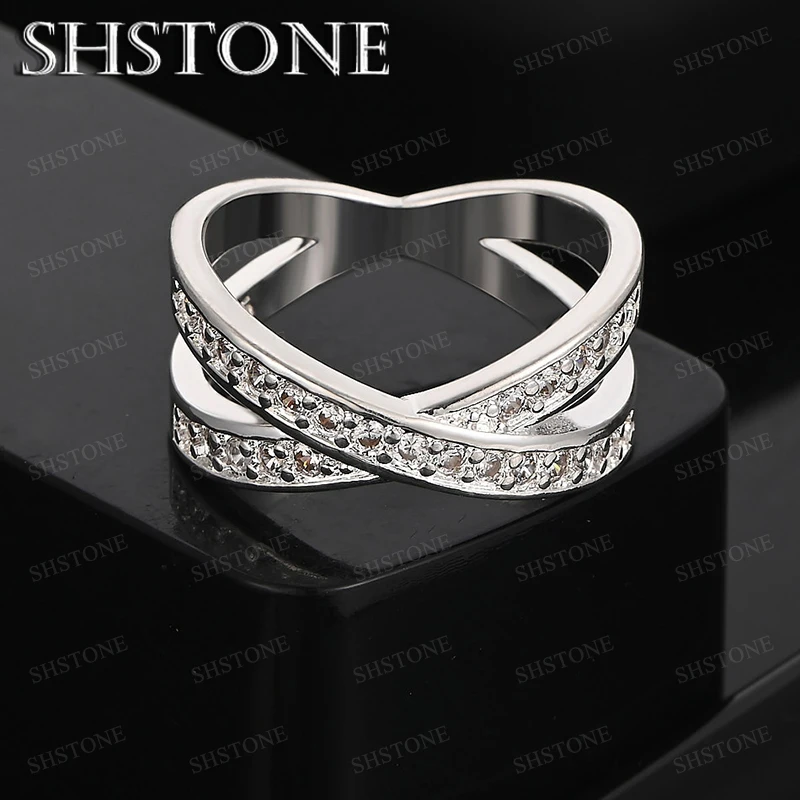 

Female 925 Sterling Silver Delicate Rings Fashion Charm Jewelry For Women Men Party Birthday Gift Engagement Wedding Accessories