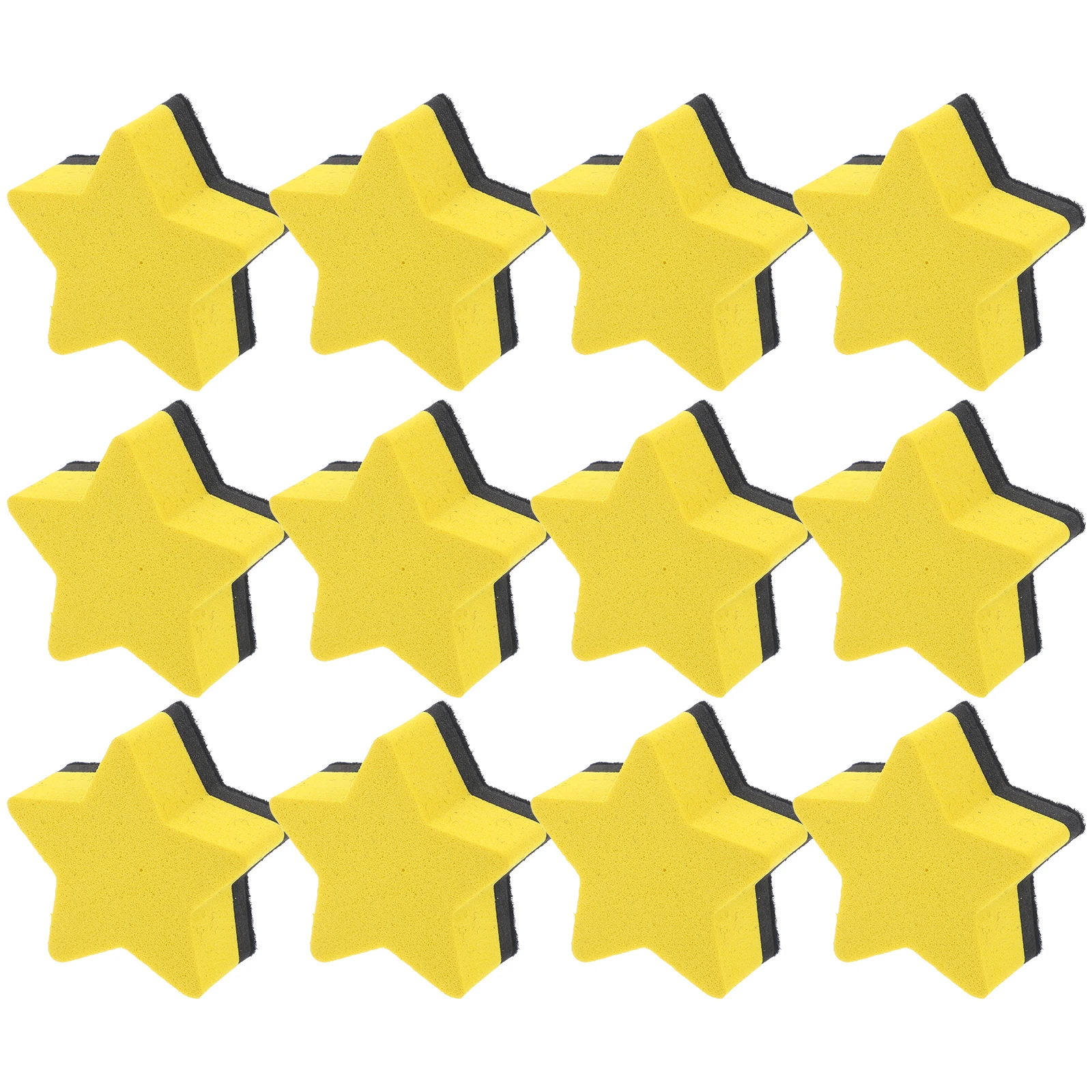 

12pcs Pentagram Eraser Magnetic Whiteboard Cartoon Star Dry Felt Cloth Washable School Supplies Mini Dry Erase Erasers Teaching