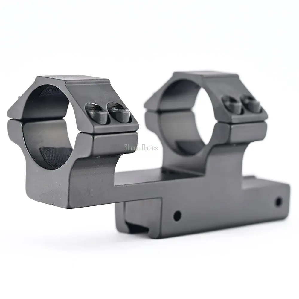 Shooin Optics Scope 1 Inch 30mm Tube Ring Integrated One-Piece Cantilever Dovetail 11mm Mount Base