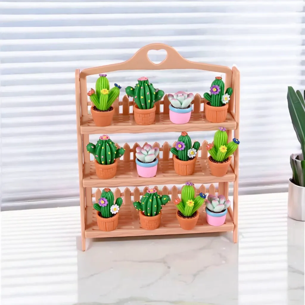 

Figurines Miniatures Simulated Cactus Potted Plant Micro Landscape Ornaments Decorations Room Decorative Home Furnishings Gift