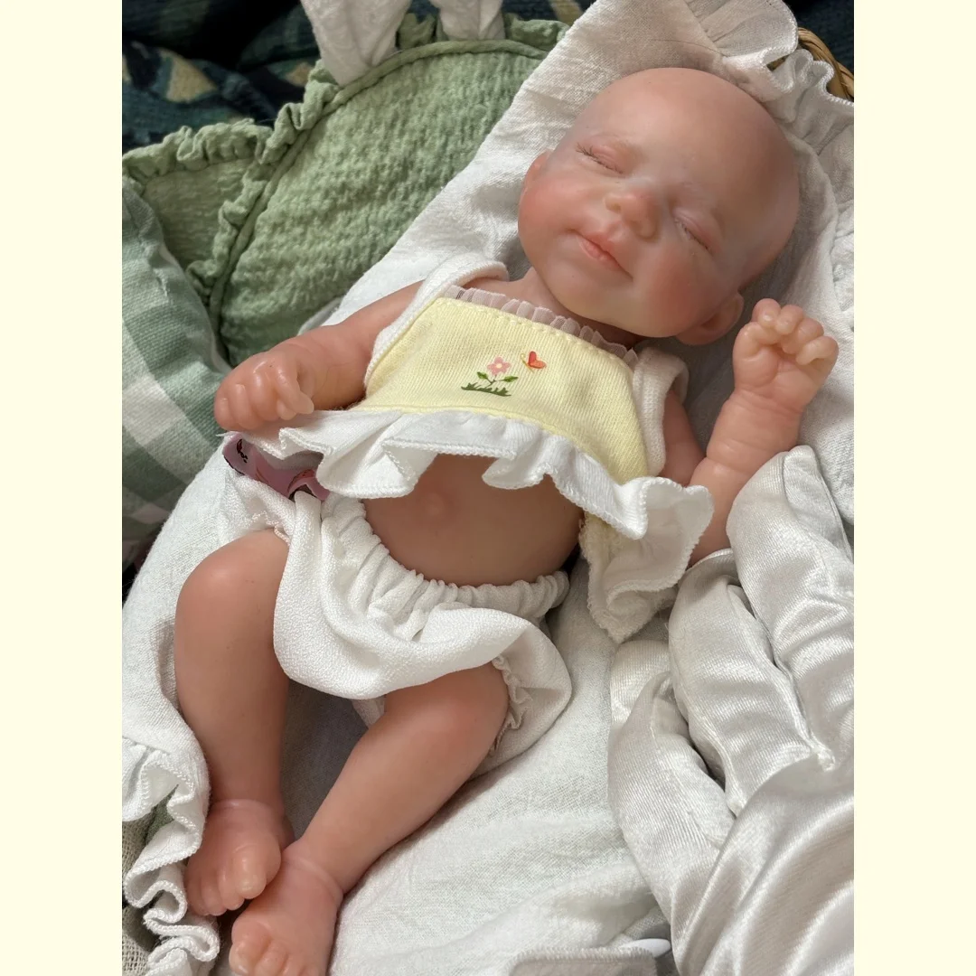 8인치/20CM 전신 실리콘 베베 리본 걸&보이 인형 방수 귀여운 신생아 베베 인형 수제 실물 같은 리본 인형