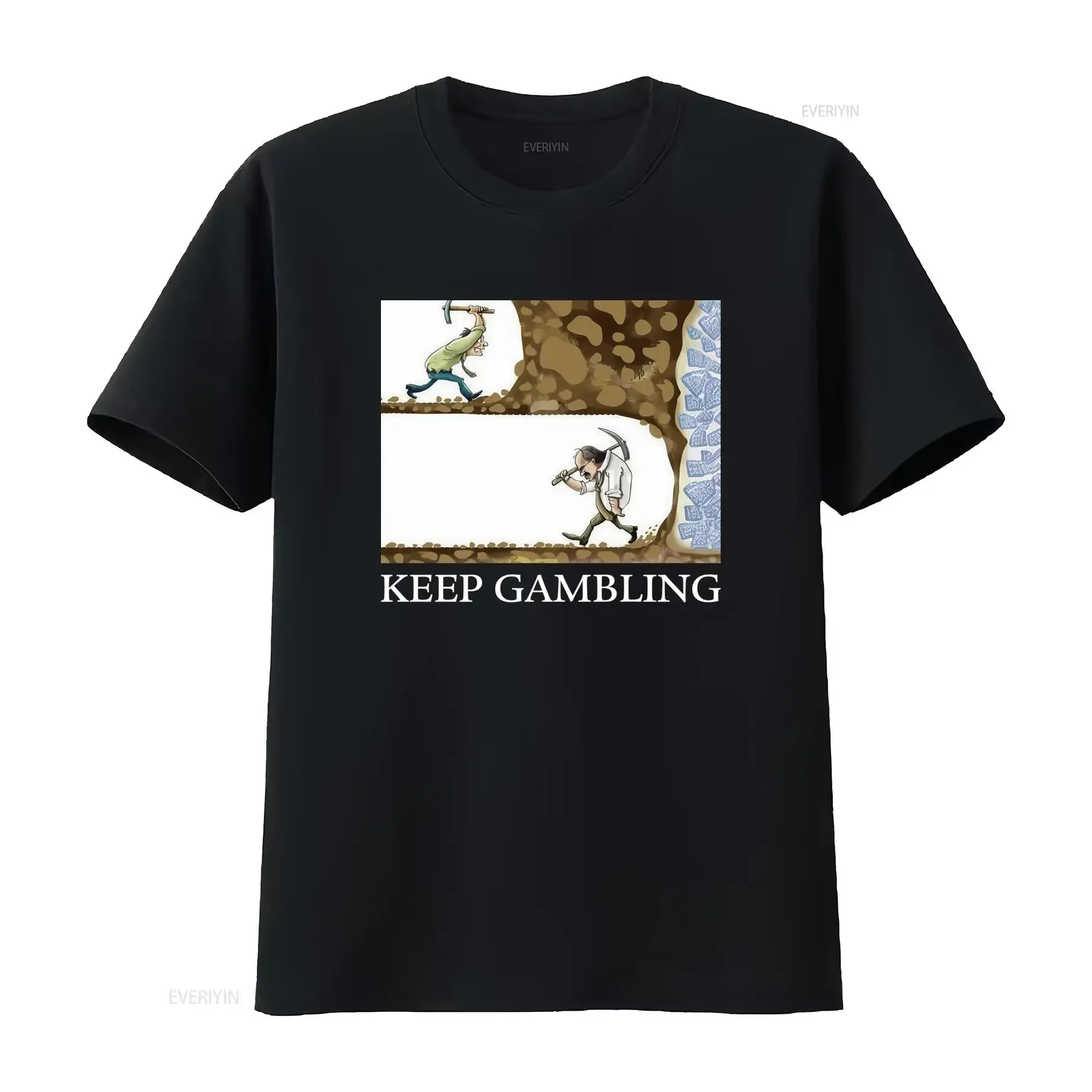 Keep Gambling T Shirt Funny Poker Night Gamble Parlay Meme Drinking Casino Unique Print Design for Gamblers vintage Washed