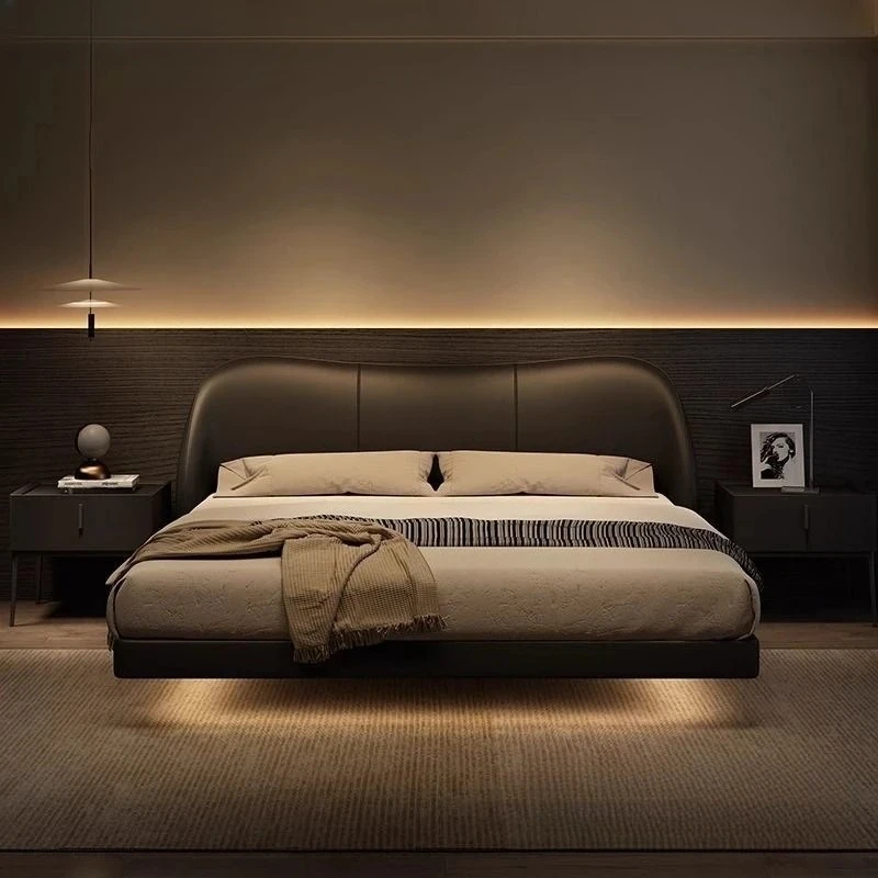 

M minimalist suspended bed master bedroom double bed