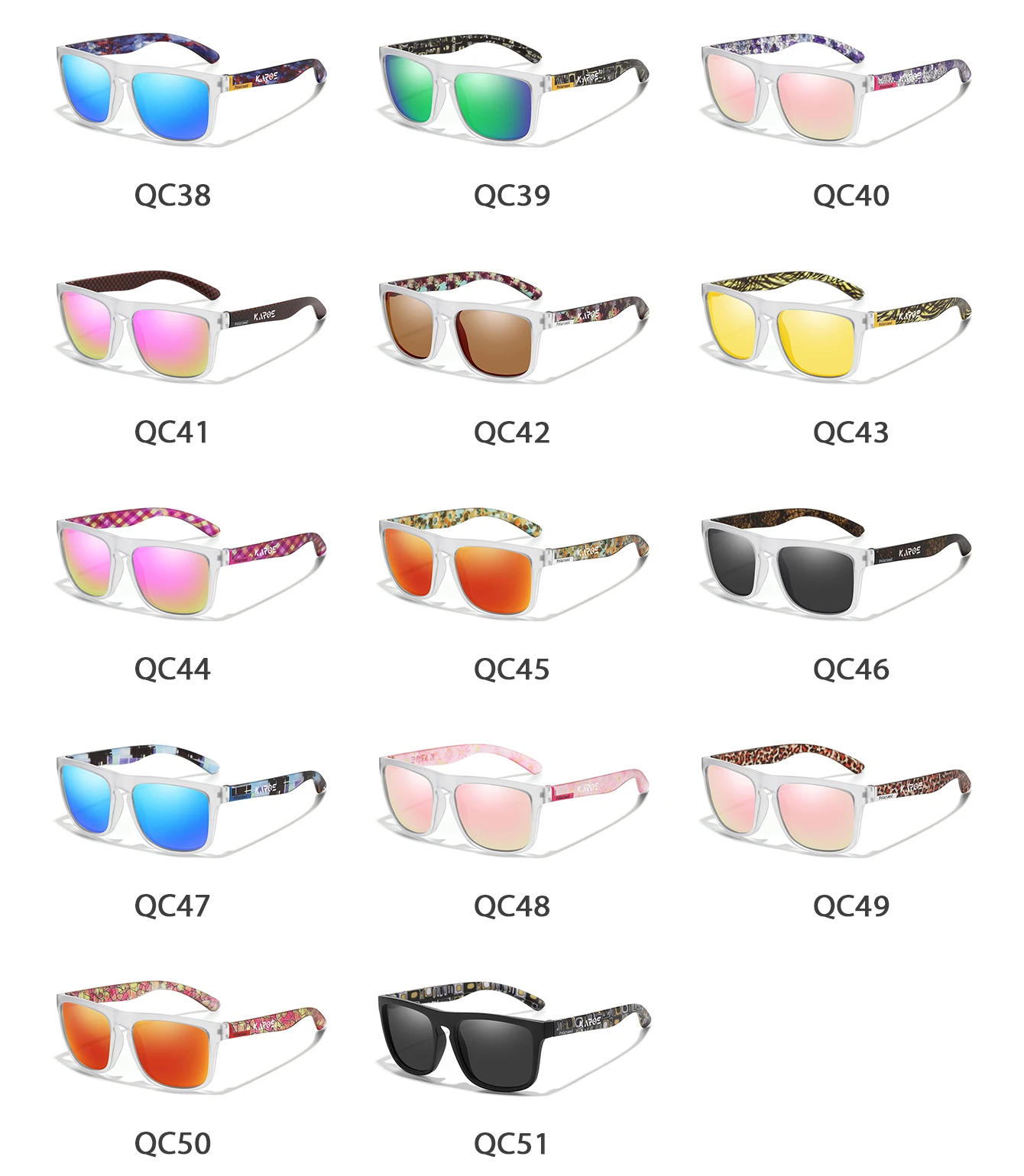 KAROS Männer/Frauen Polarisierte Sonnenbrille Quadratischen Spiegel Marke Design Luxus UV400 Sonnenschirm Unisex Angeln Fahren Radfahren Wandern – Detail 4