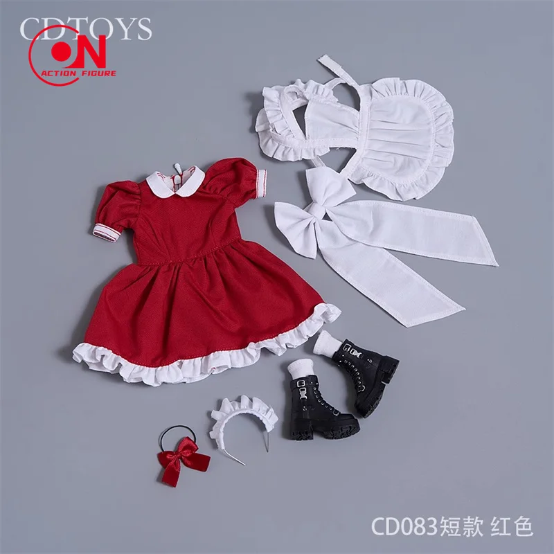 cdtoys cd083 1/6 مقياس لطيف فستان خادمة أحذية الجوارب الملابس ملحق نموذج يناسب 12 "أنثى الجندي عمل الشكل دمى الجسم