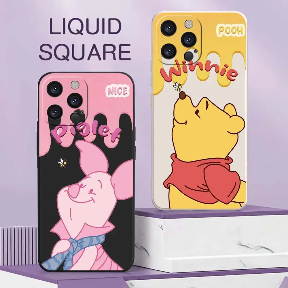 

Disney Winnie The Pooh Piglet For iPhone 16 Pro Max Case For iPhone 16 15 14 13 12 11 Pro Max Plus Mini Phone Case Liquid Cover