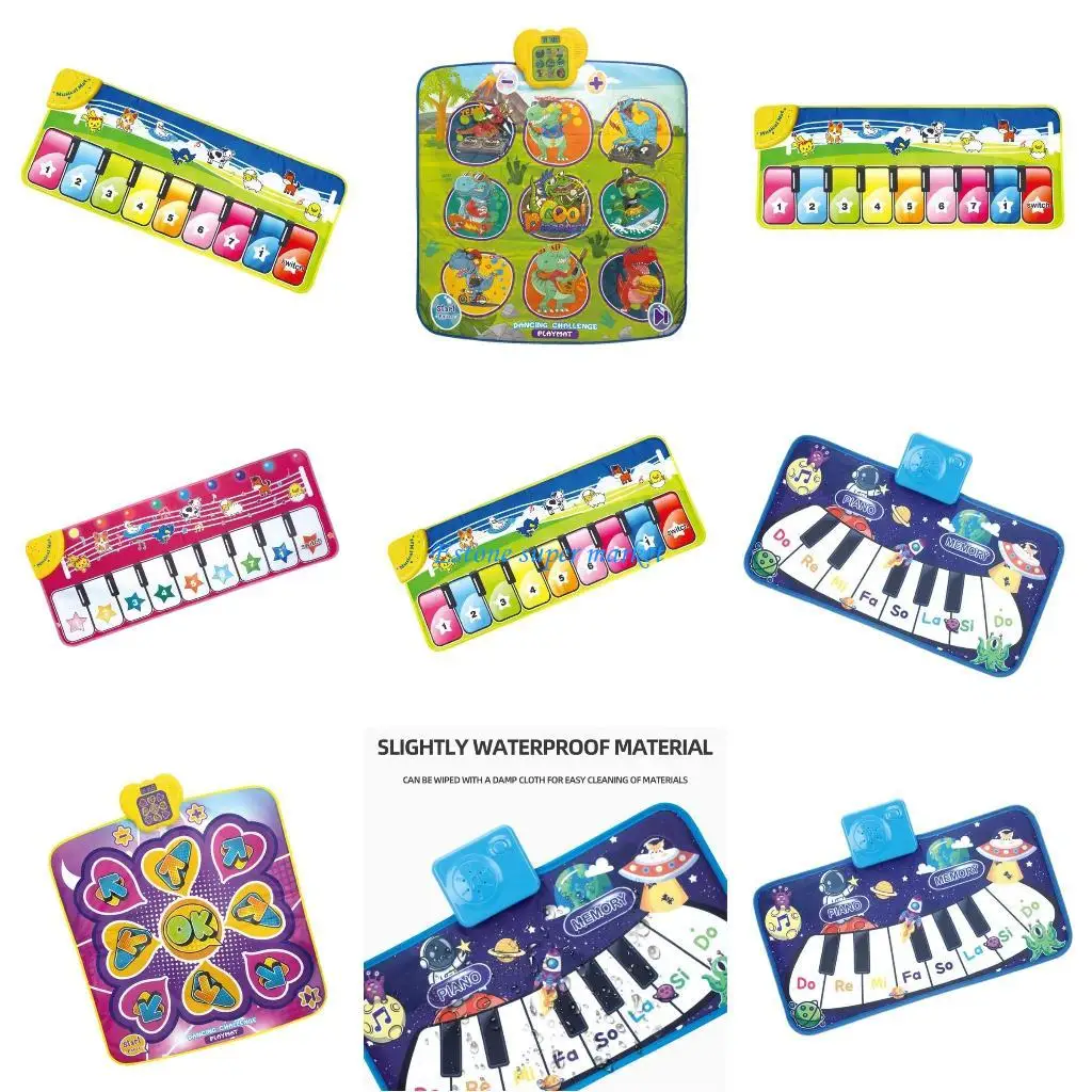 

090B Kids Music Playmat with Sounds and Lights, Fun Learning Dance Mat for Toddlers