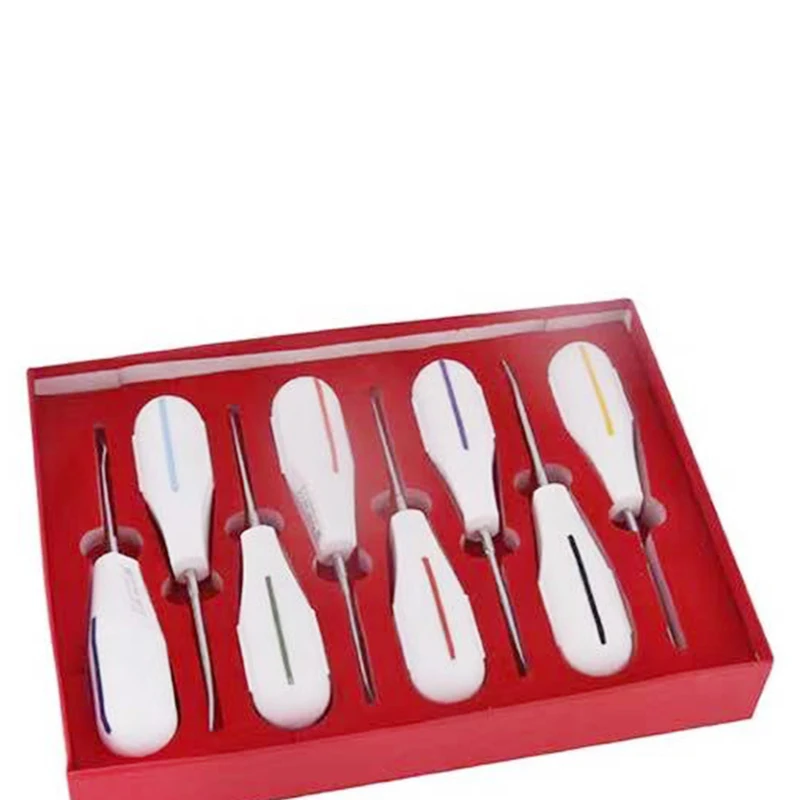 High Quality Set/8 Pcs Lab Elevator Surgical Root Instruments Luxating Elevator Tooth Extraction Tools Set Best Tool