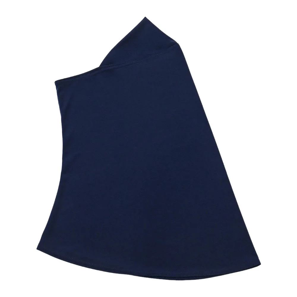 New Pull-On Hijab Cap Stretch Fabric Sun Protection Slip-On Headscarf Solid Elastic Fit Instant Hijab Outdoor