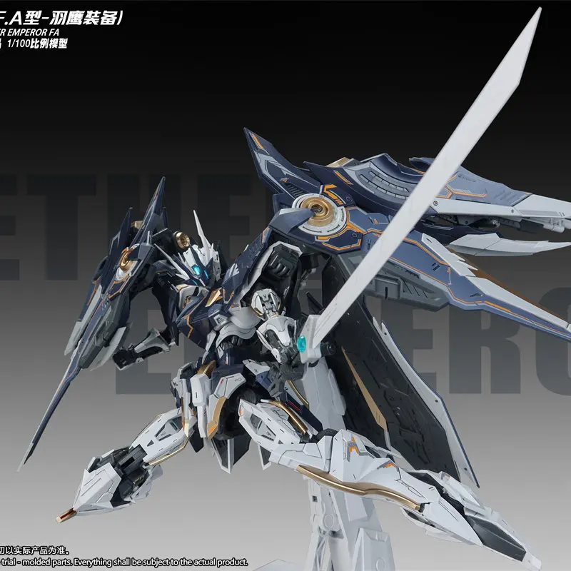 Snaa Emperor Fa 1/100, voll ausgestattetes Mecha-Modell zum Zusammenbauen, bewegliche Actionfigur, dekoratives Sammlerstück für den Schreibtisch, ein tolles Geschenk für Hobbybastler.