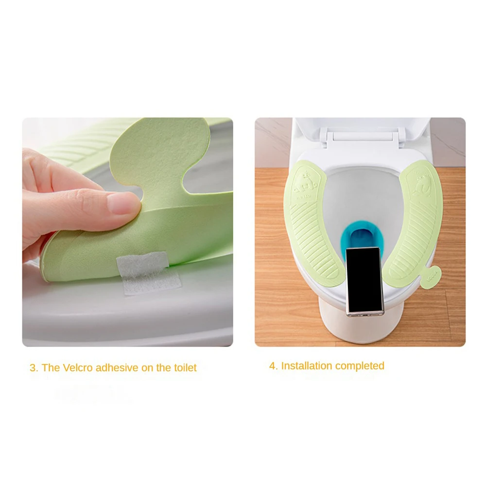 1/2/3PCS Wc Abdeckung Handheld Klebstoff Typ Wc Matte Vier Jahreszeiten Universelle Tragbare Tragbare Design wasserdichte Wc Matte