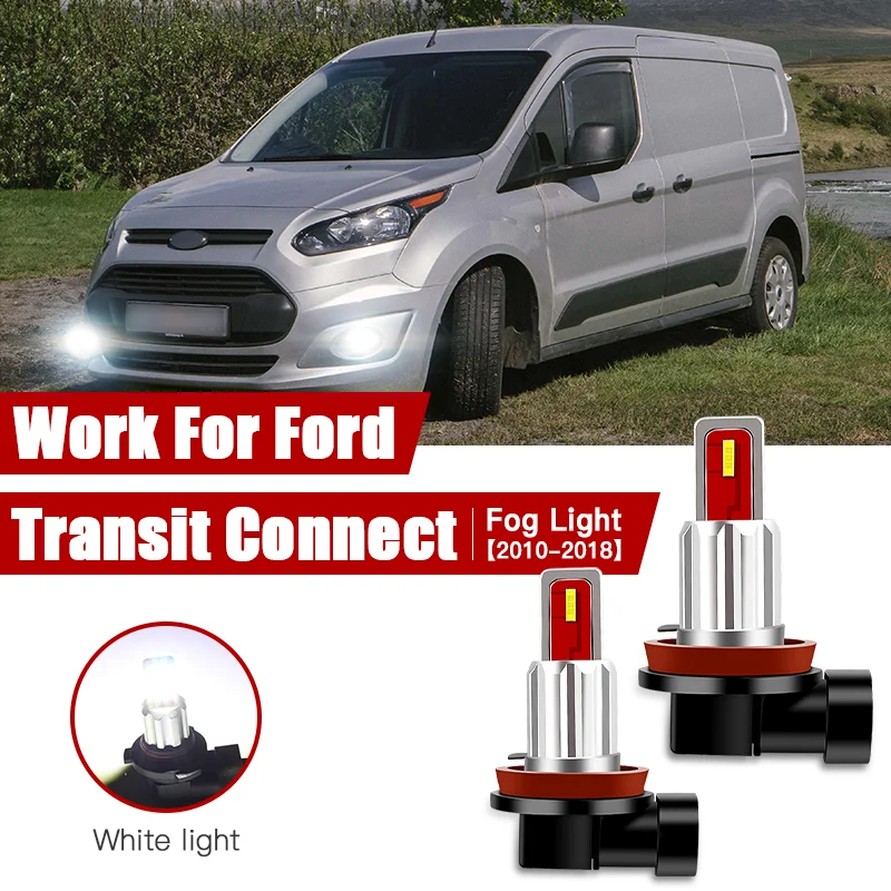 

2pcs Led Car Fog Lamp for Ford D-Transit Connect 2010 2011 2012-2018; H11/H8 Front Fog Light Bulb Car Accessories Canbus 12V/35W