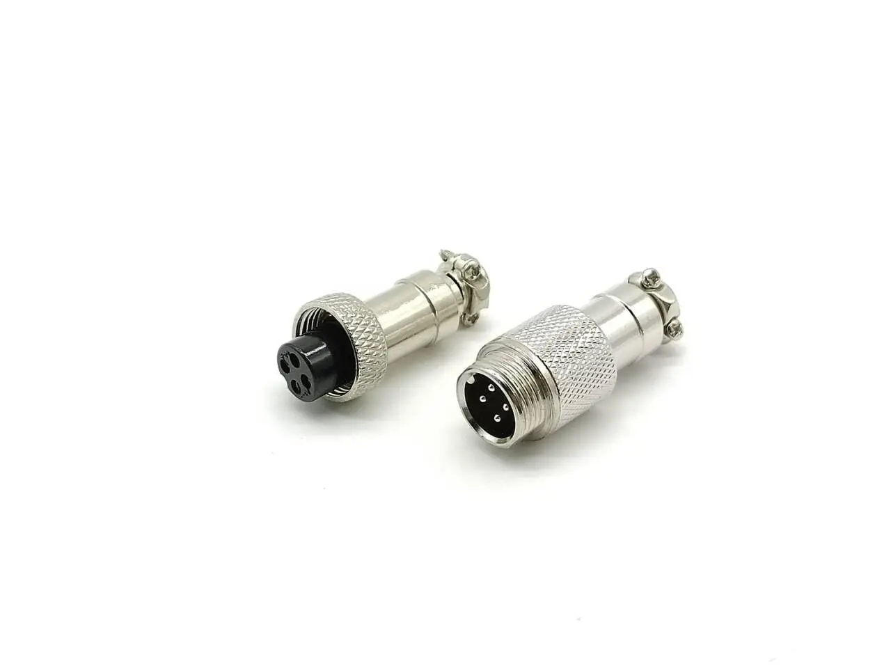 GX12 4 Pin Connectors Male and Female Docking Cable Connector Straight Metal Circular Connector