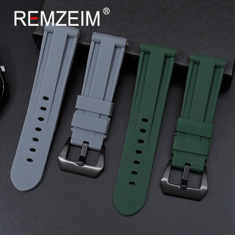 Herrenmode Sport Gummi Armbanduhr Armband 22mm 24mm 26mm Universal Ersatz Silikon Uhrenarmband