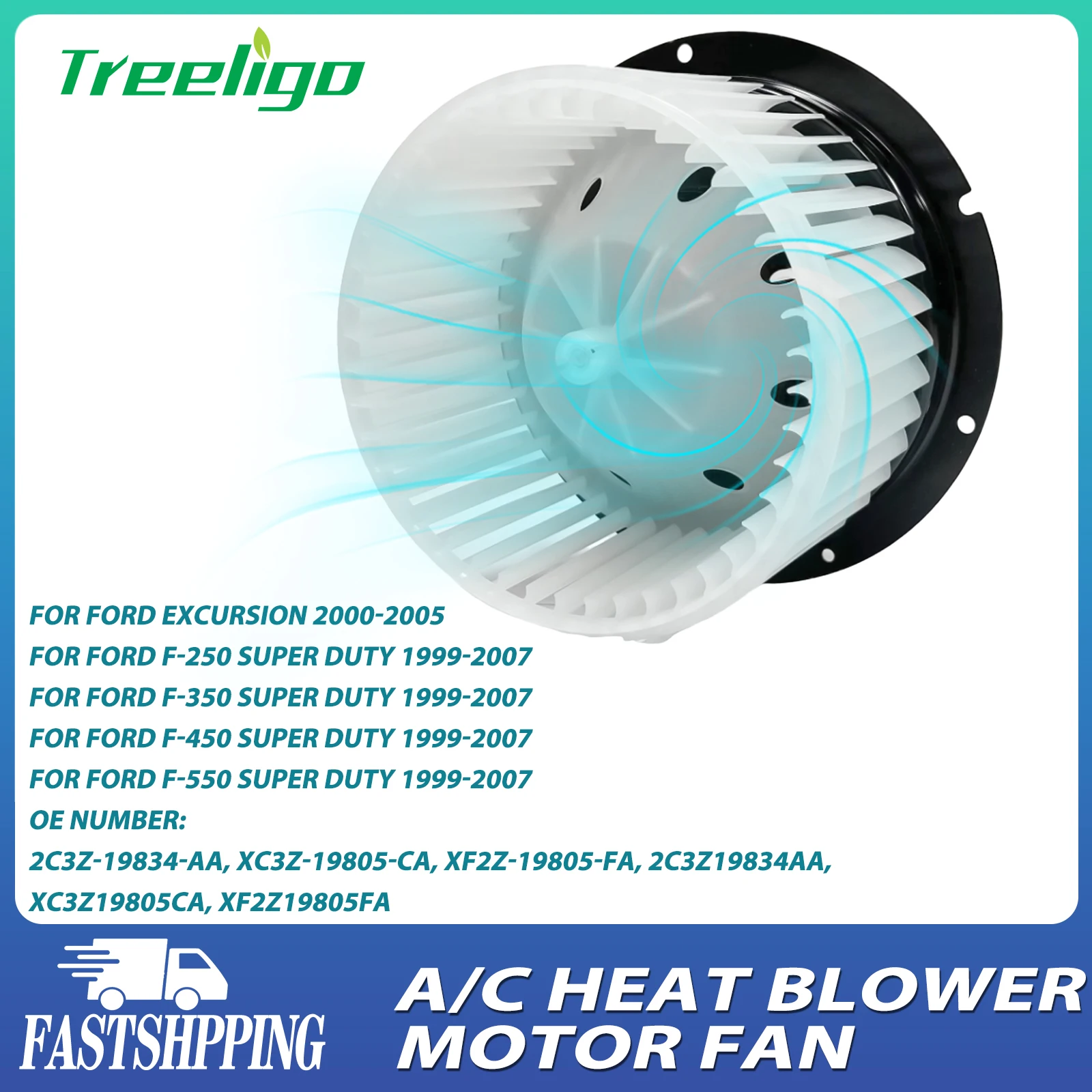 

Treeligo Air Conditioner Blower Motor Fan Fits For FORD EXCURSION 2000-2005/F-250 F-350 F-450 F-550 SUPER DUTY 1999-2007 2006