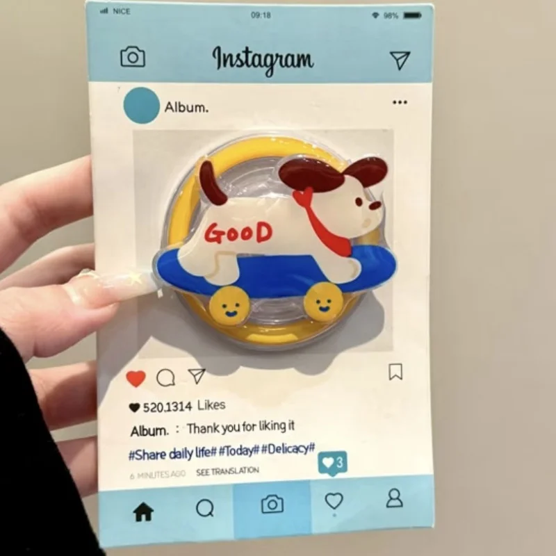 لطيف الكرتون سكيت جرو قبضة توك Griptok حامل هاتف حامل دعم آيفون 15 سامسونج العالمي Accessoriess حامل