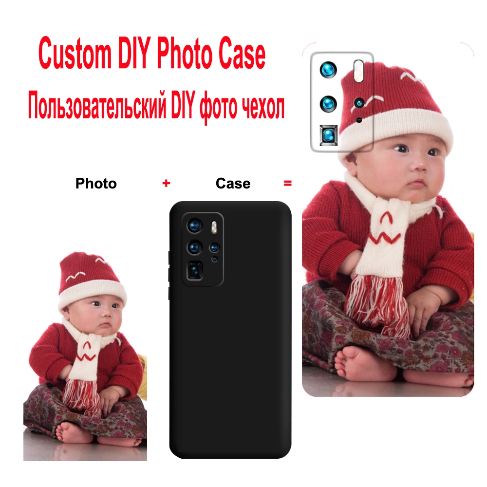 Custom Case for Samsung Galaxy S23 S22 S21 S20 Ultra S10 Plus FE Liquid Soft Silicon Cover Photo Picture DIY Full Camera Shell