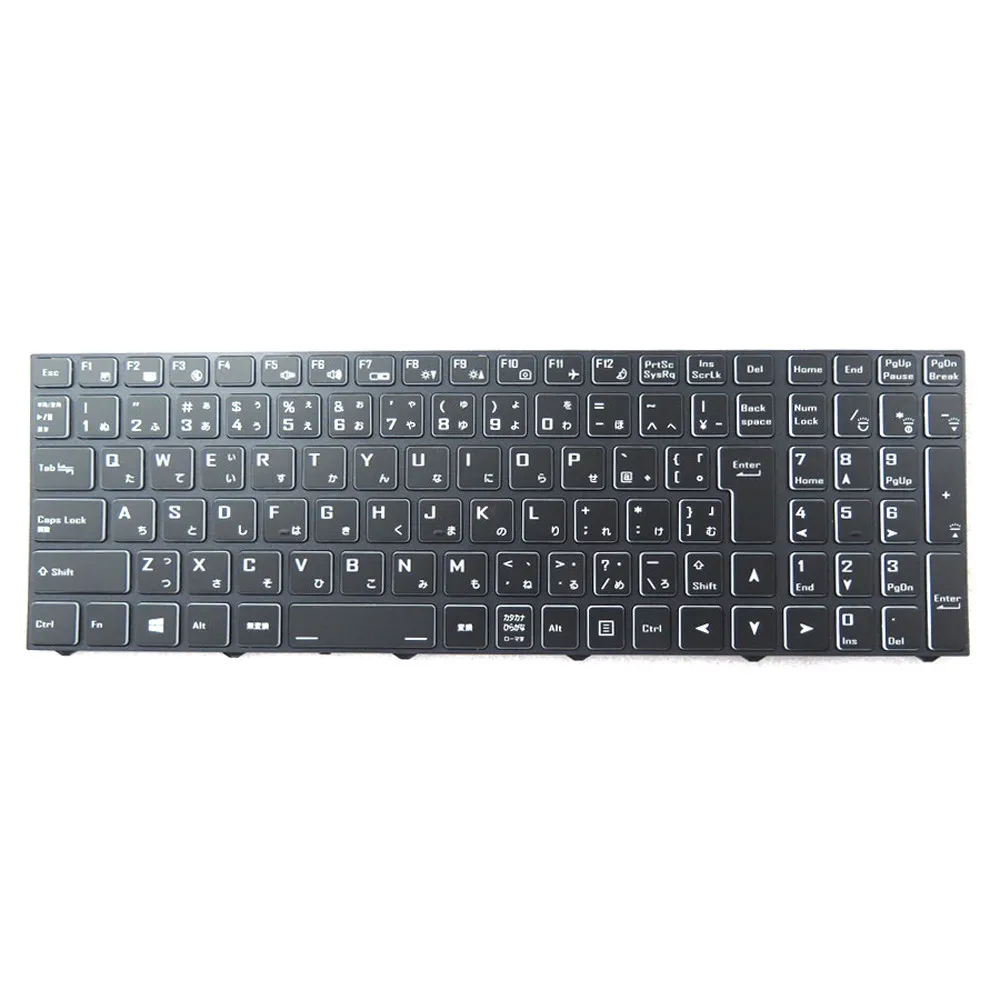 

Клавиатура для ноутбука MACHENIKE L15A RN V158RND, черная с рамкой и подсветкой, немецкий GR/UK/US/RU/испанский SP/японский JP