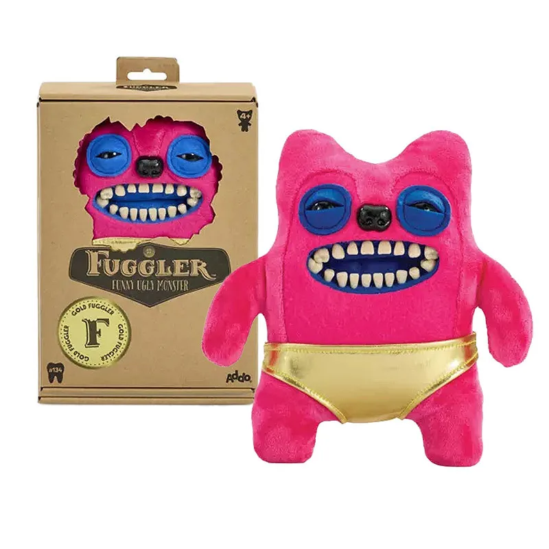 Fuggler Gold Fugglers Series Doll Ugly Kawaii Teeth Monster Cartoon Soft Plush Jewelry Doll Toy Friend Funny Christmas Hot Gifts