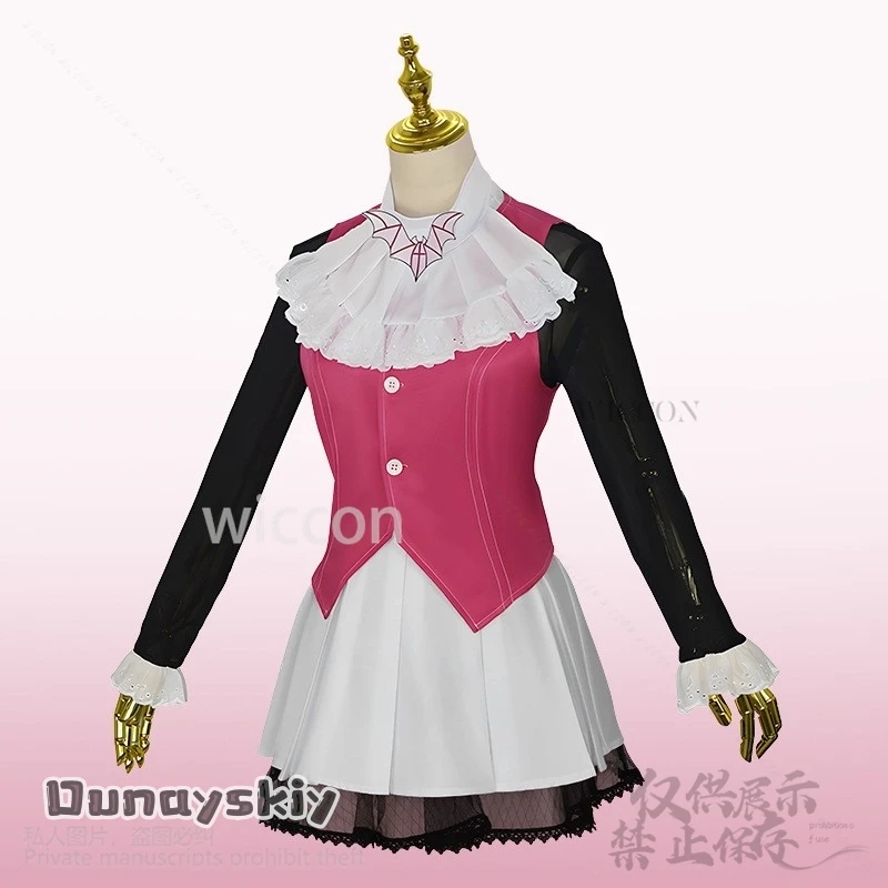 Anime Film Mostro Cosplay Draculaura Costume High Girl JK Abito scolastico Rosa Lolita Parrucche Vampiro Halloween Natale Gioco di ruolo