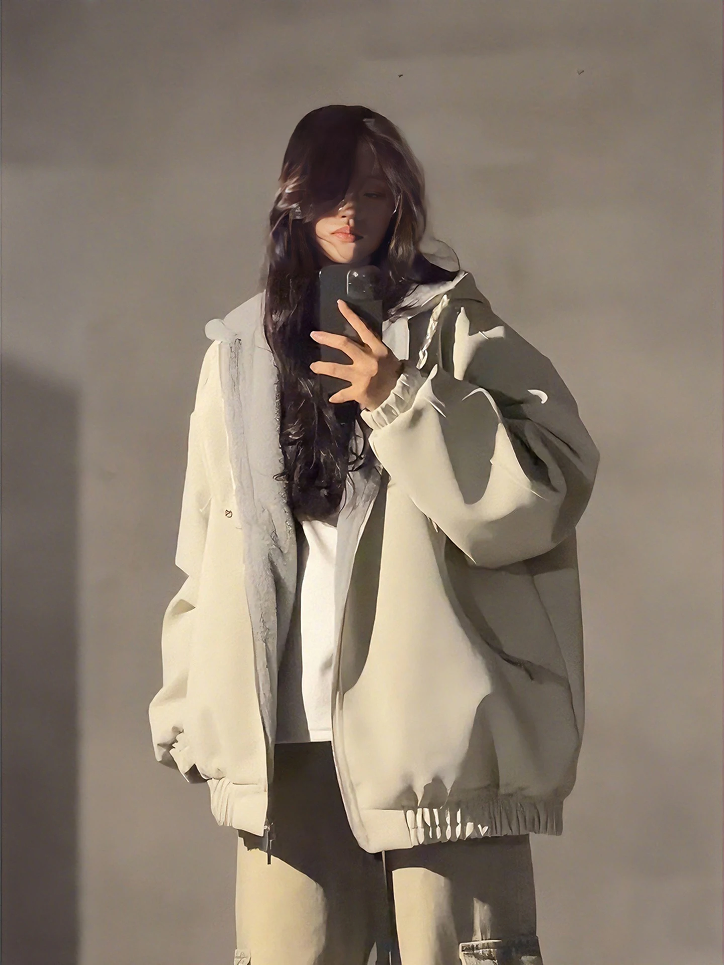 

Зимняя теплая водонепроницаемая ветрозащитная куртка из искусственной кожи с флисовой подкладкой и капюшоном, с вышивкой Mountain Eagle, для мужчин и женщин