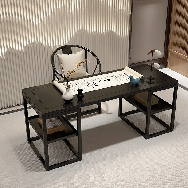 ~Solid Wood Desk Calligraphy Table Simple Painting Table Home Writing Desk Study Zen Furniture Set