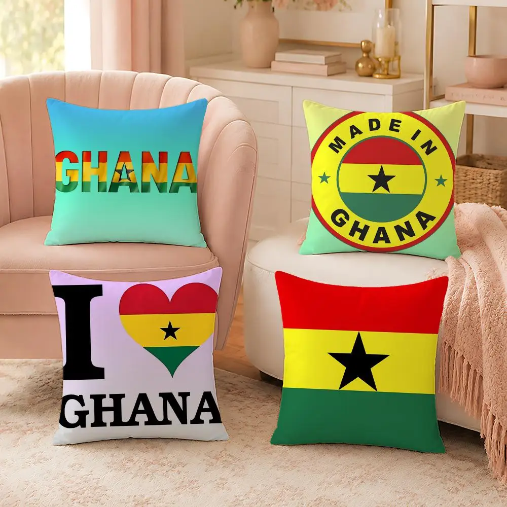 Ghana Kente Pattern Cushion Cover Custom Plush Pillow Cover Soft Cloud Comfort for Sofa Bed Couch