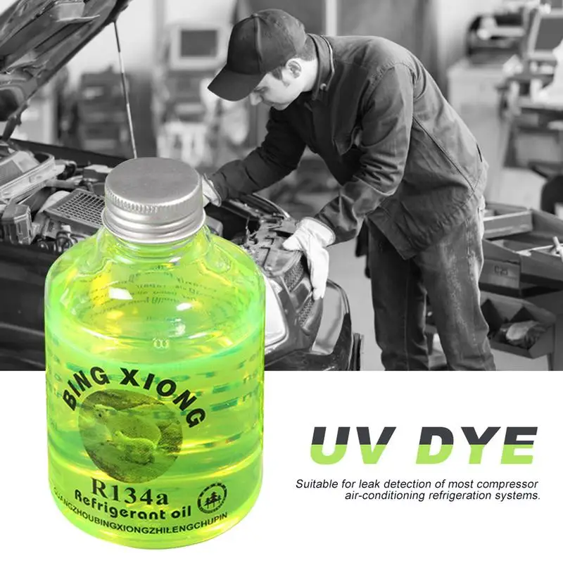 G Universal Oil With Fluorescent Leak Detection Leak Test UV Dye For Automotive AC AC Auto Air Conditioning Pipeline Repair